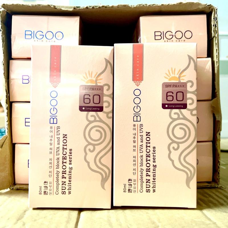 Combo sĩ thùng 12 kem chống nắng nâng tone Bigoo Sun Protection Whitening Series Spf60 PA+++ 80ml Skincare