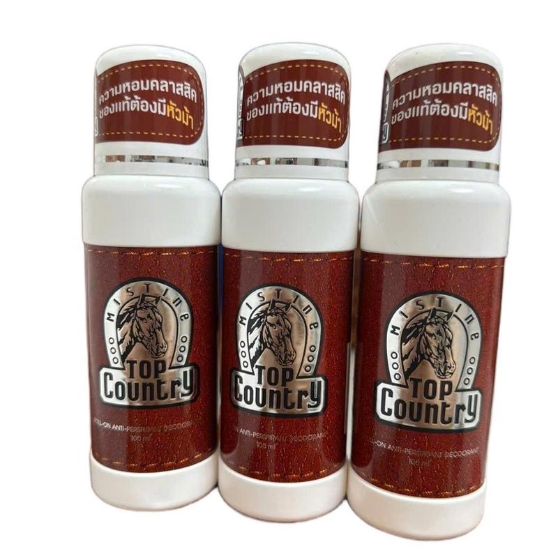    Combo 3 chai   lăn khử mùi top country ngựa thái lan cho nam nữ hỗ trợ khô thoáng vùng cánh tay 