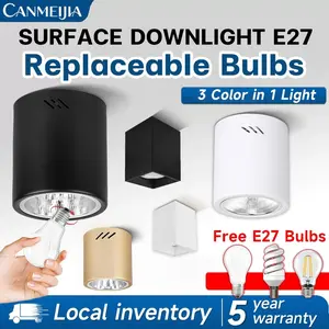 CANMEIJIA Downlight Outbow E27 Kap Lampu Sorot Plafon BULAT 4inch 5inch 6inch Spotlght
