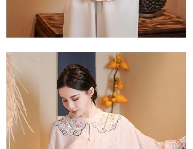 Product Introduction of Loose Version New Chinese Style Women's Shirt 2023 New Chinese Style Ethnic Style Tang Costume Top Long Sleeve Stand Collar Women 20