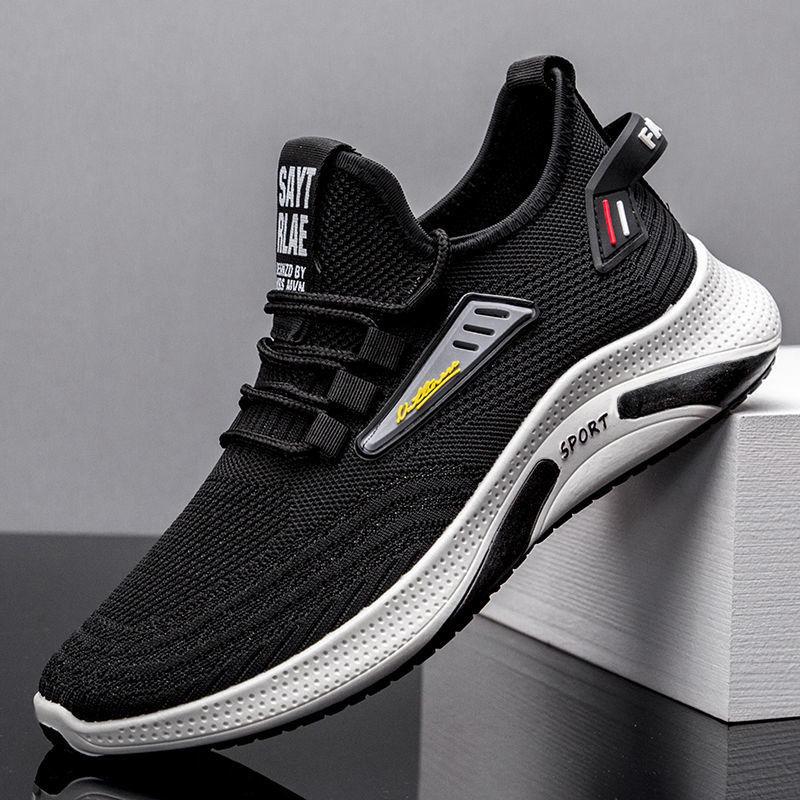 Giày Nam, Bộ Sưu Tập Mùa Lò Xo, Phong Cách Thường Ngày Làm Bằng Flyknit, Giày Chạy Bộ Hợp Xu hướng Giày Thể Thao Nam Thời Trang 1