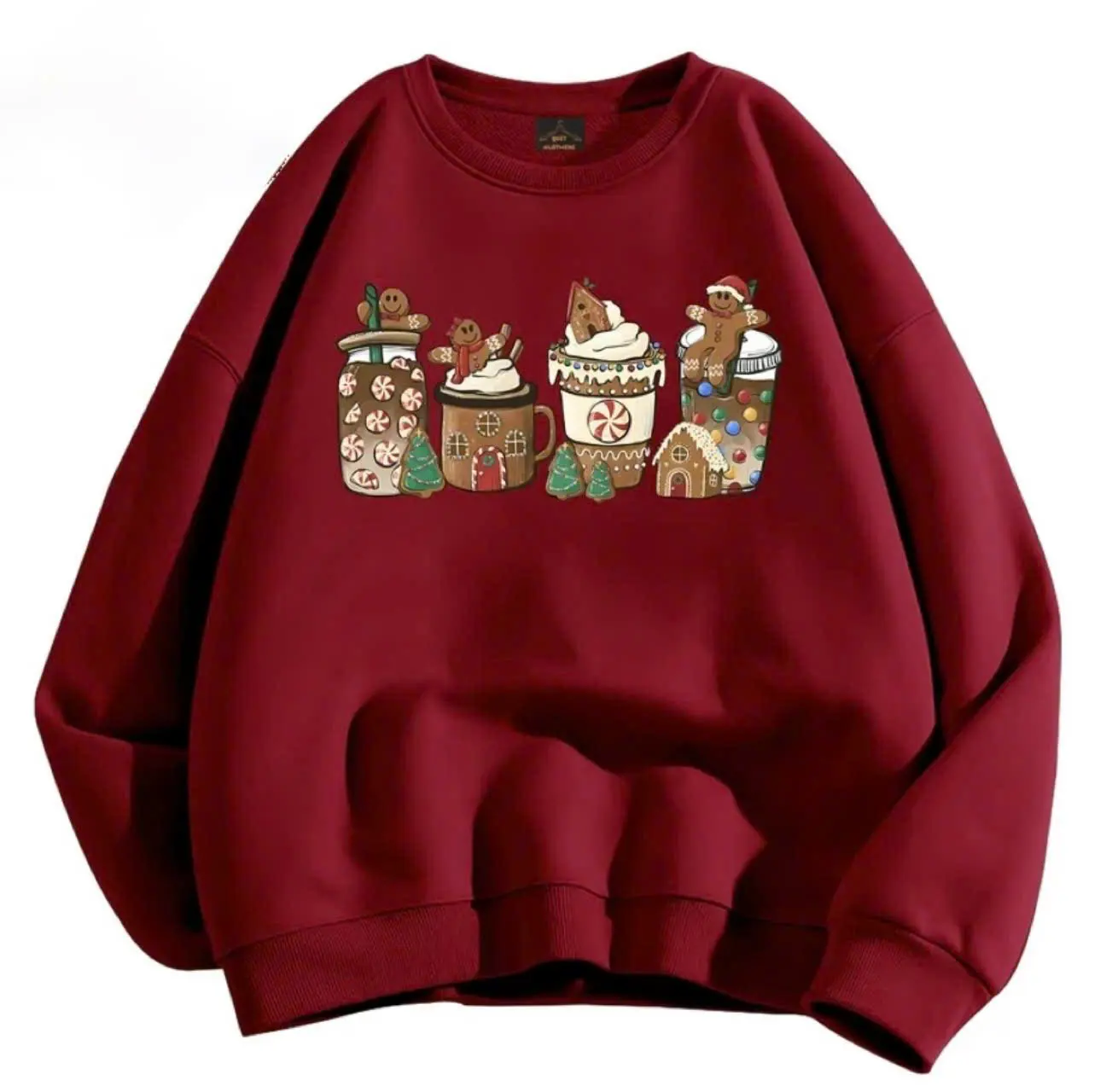 Áo sweater noel giáng sinh hoạ tiết hình bánh cookie form rộng chất nỉ bông  kiểu dáng unisex in 5D sắc nét phong cách Hàn Quốc