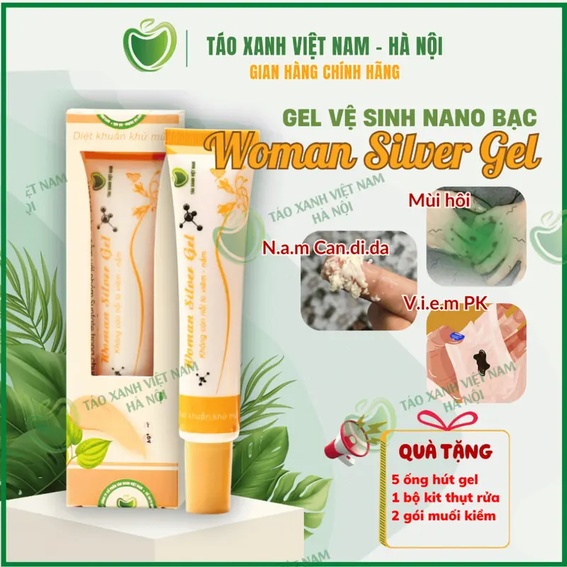 Gel Nano bạc Woman Silver Gel tặng 5 bơm   vệ sinh phụ nữ  Táo Xanh Việt Nam Hàng chính hãng 3