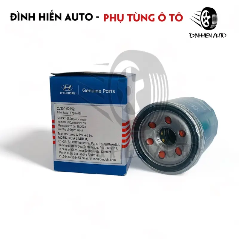[HÀNG CHÍNH HÃNG] Lọc nhớt, dầu động cơ chính hãng xe Hyundai | Kia: I10, Grand I10, Accent, Venue - Morning, Soluto (Mã: 2630002752 | 26300-02752) 5