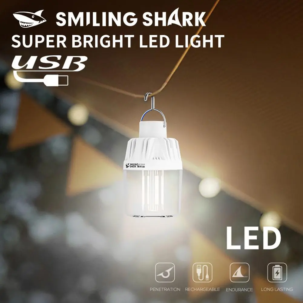 Outdoor Warm White Dual Light Camping Lamp ABS Mini Hook Design Small Pendant Light Night Market Live Display Tungsten Camping Lamp