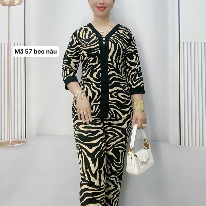 Ma 57 Đồ bộ bông cổ tim tay lỡ .hàng thiết kế chất liệu vải Thun Hàn Quốc co giãn 4 chiều giặc máy thoải mái sai 45 kg đến 100kg mặc đẹp ạ - Nữ, Áo xl đội hình màu tím nhạt