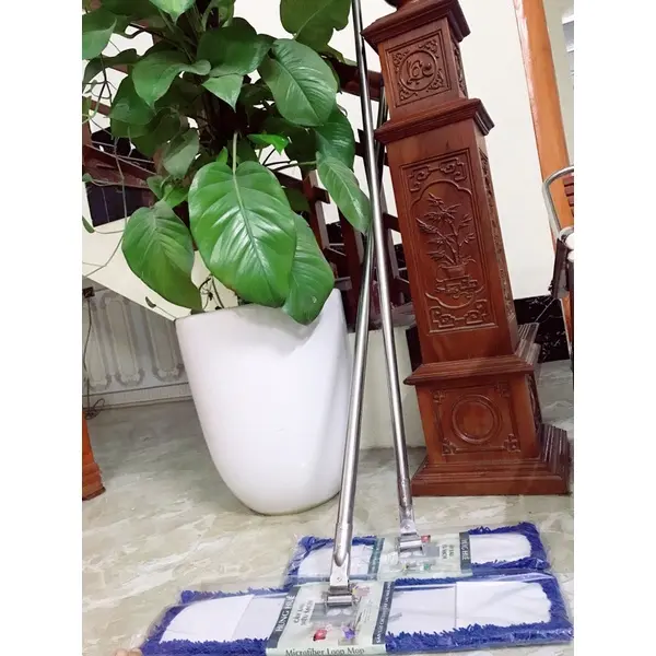 Chổi lau nhà công nghiệp 60cmx15cm chính hãng, Đầu chổi xoay 360 độ, Tấm lau san hô có thể tháo rời, Lau sạch và nhanh 7