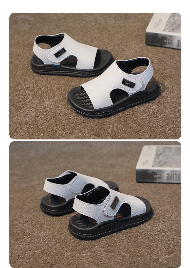 Product Introduction of Children's Sandals Boys 2023 New Summer Boys Children Soft Bottom Baby Non-Slip Open Toe Beach Shoes Online 13