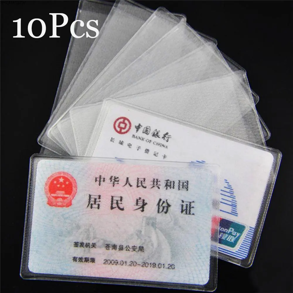 THOMASLEW Casual Transparent Protect Credit Cards Anti-magnetic PVC Bank ID Card Sleeve Card Cover ID Card Holder Card Case