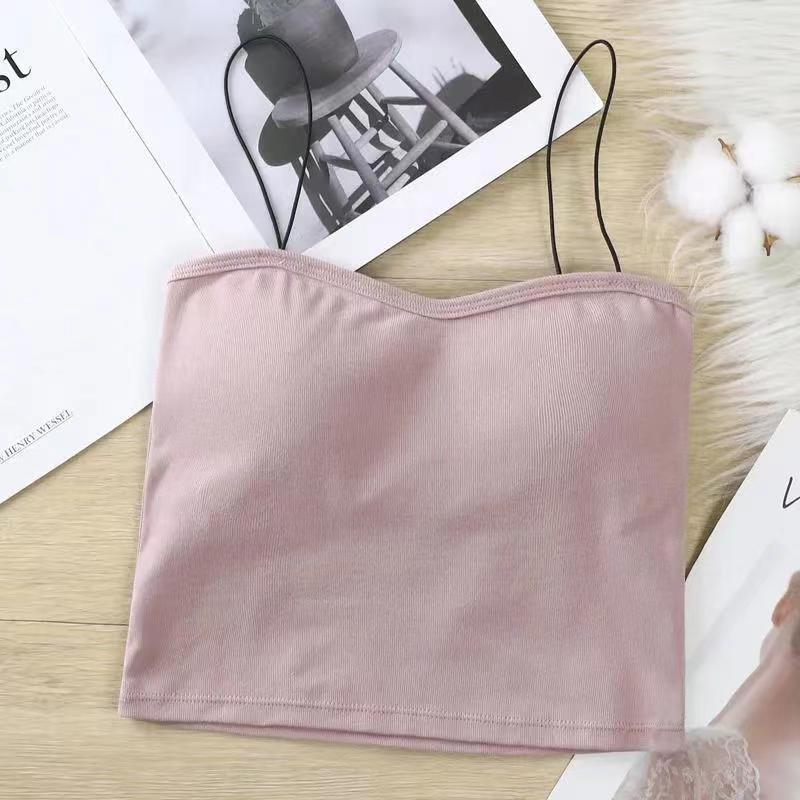 3 pcs warna acak@101 rompi rajut wanita Bra Atasan Top Spandex Tank Crop Cewek 4
