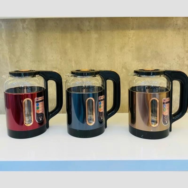 Ấm Siêu Tốc 2 lớp chống nóng thủy tinh ST130 Tự Ngăt Khi Sôi 2.5L 1800W, Ấm Đun Nước Siêu Tốc Inox 304 Thủy tinh