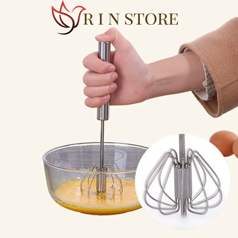 Cây Đánh Trứng Que Đánh Trứng Chất Liệu Inox 304 Không Gỉ Cán Dài 26cm An Toàn Dễ Chùi Rửa Tiện Lợi RIN 2