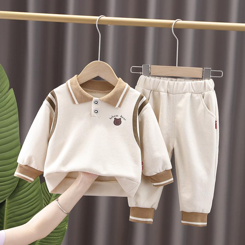 Pippikids-Bộ áo nỉ dài tay và quần nỉ cho bé bộ hai món áo dài tay và quần dài mùa xuân và mùa thu