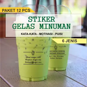 Stiker Kata-Kata Buat Cup Minuman Isi 120 Pcs