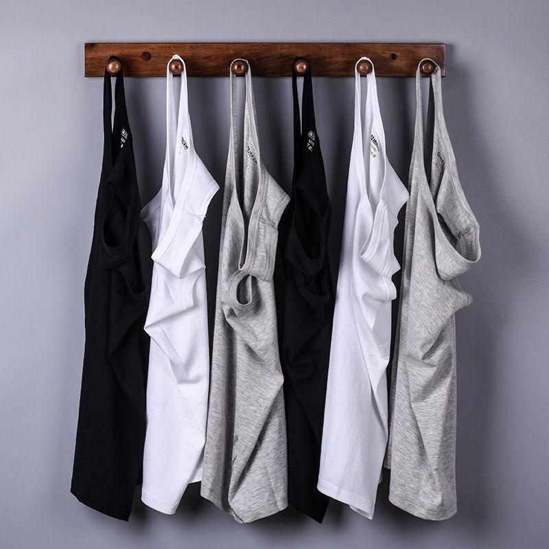 Áo Vest Nam, 100% Cotton, Mùa Hè, Cotton Nguyên Chất, Thích Hợp Cho Thể Thao, Thiết Kế Thắt Còng, Không Tay, Thích Hợp Cho Người Trung Người Già Và Cao Tuổi, Áo Lót Béo, Có Đế 3