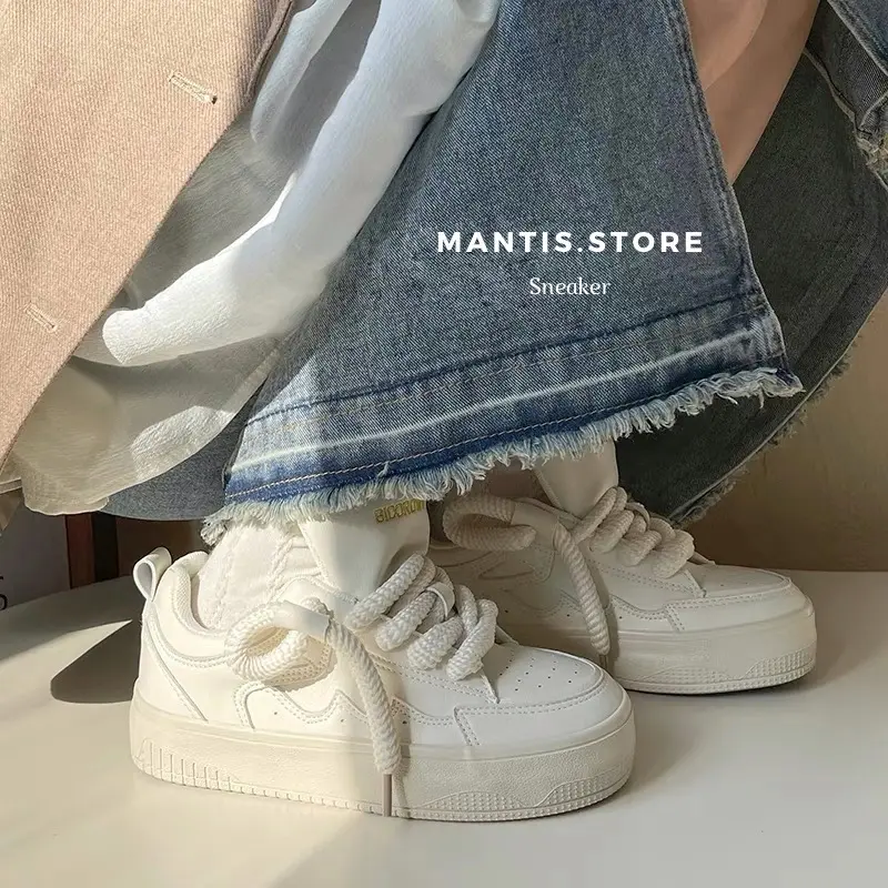 CÓ SẴN Giày dây thừng mũi tròn HÀNG FULL BOX NK CHÍ.NH HÃNG TẶNG KÈM 2 BỘ DÂY  -Sneaker dây thừng