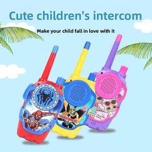 Children's Toys Parent-Child Pager Wireless Call Marvel Spider-Man Avengers 4 Walkie-Talkies Audio Boy Button Games