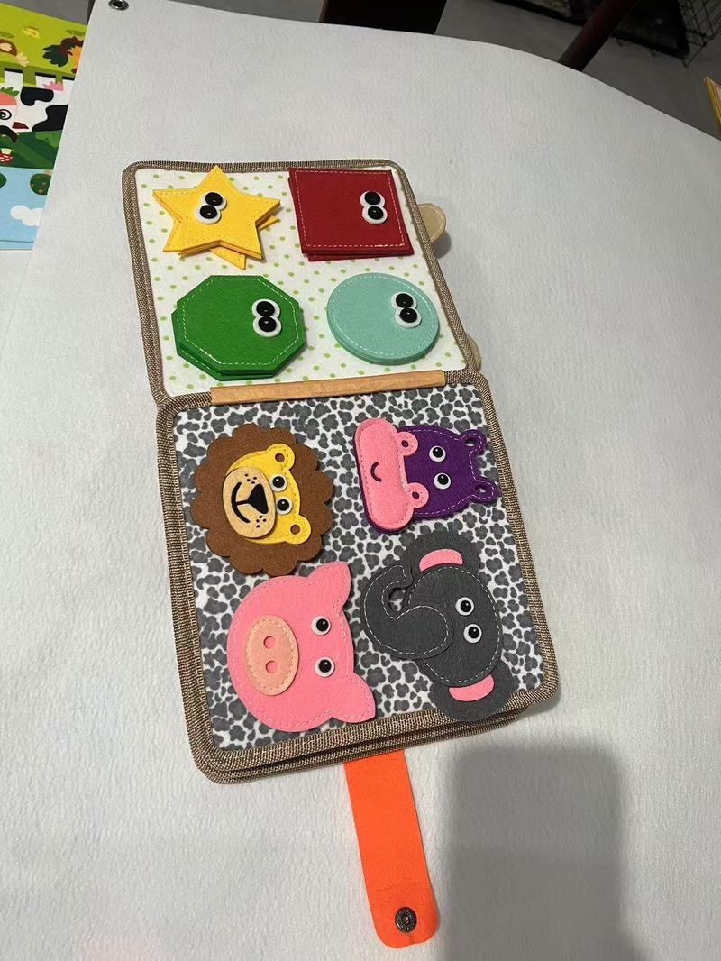 Product Introduction of Children's Tear-Proof Deer Book, Good Night Felt Quiet Book Toy, Early Education Pop-up Book, Enlightenment Baby Cloth Book jumping  cactus 3