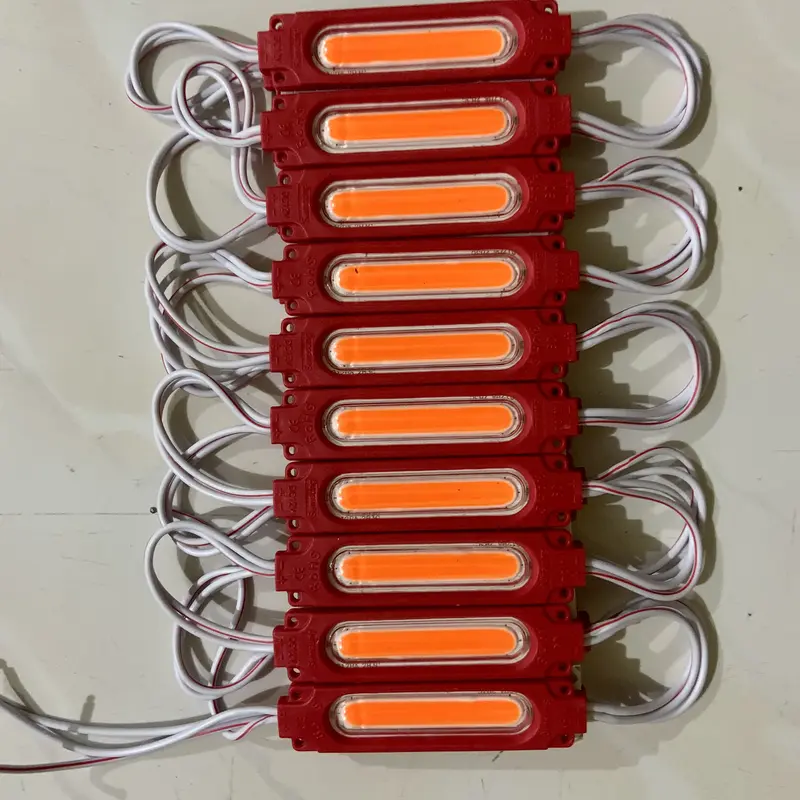 10 pcs Led modul cob 6 mata 6818 12 - 24 volt waterproof variasi motor mobil etalase neonbox Car 3