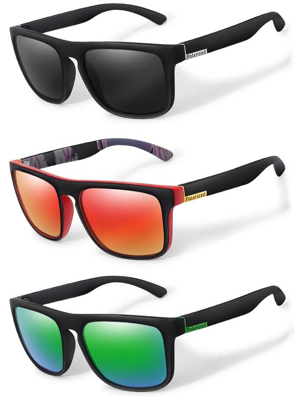 Unisex Simple Style Polarized Sunglasses for Summer, Trendy Casual Square Frame Sunglasses for Women & Men for Everyday Use, Fashion Style Travel Accessories for Outdoor Activities Travel Accessories, Women's Sunglasses 5