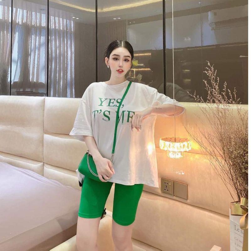 Đồ Bộ Nữ Bigsize Quần lửng ngố Yes it me ESHOP Đồ bộ mặc nhà nữ giá rẻ quần legging thun gân xẻ tà 1 bên đẹp dễ thương Áo