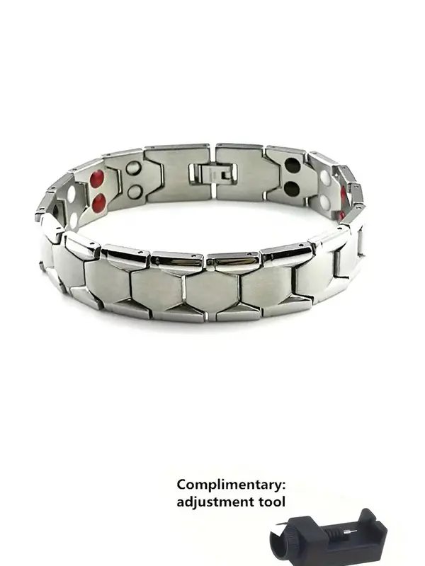 Men's Boho Style Magnetic Bracelet, Fashionable Alloy Bracelet for Party, Daily Clothing Decor, Trendy All-match & Exquisite Jewelry for Birthday Gift, Stackable Bracelets 7