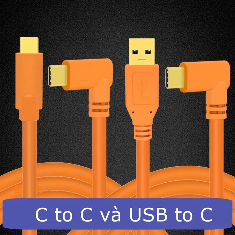 Dây cáp USB/Type-C to Type-C kết nối máy ảnh với Máy Tính PC/Laptop dài 5m , 8m Cho Máy Ảnh Sony, Canon,Nikon, Fujifilmu 2