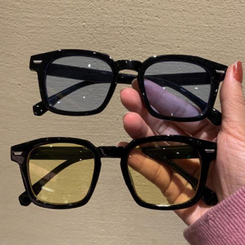  Unisex Khung Vuông Nhiều Màu Kính Mát Du Lịch Kỳ Nghỉ Chống Glare Selfie 