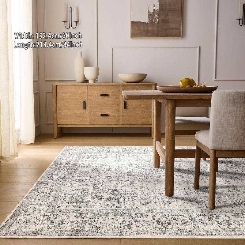 Geometric Pattern Room Decor Carpet, 1 Count Non-slip Soft Floor Mat, Lounge Rug Large Neutral, Machine Washable Decorative Rugs for Living Room Bedroom, Stocking Fillers Gift, Large Living Room Rugs, Kids Bedroom Rugs 2