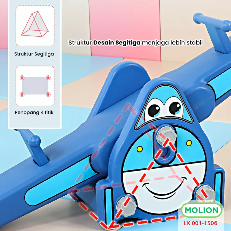 Mainan Jungkat Jungkit Anak Seesaw Prosotan Kuda Kudaan Permainan Plastik Mainan Anak Balance Lucu 001-M1503 6