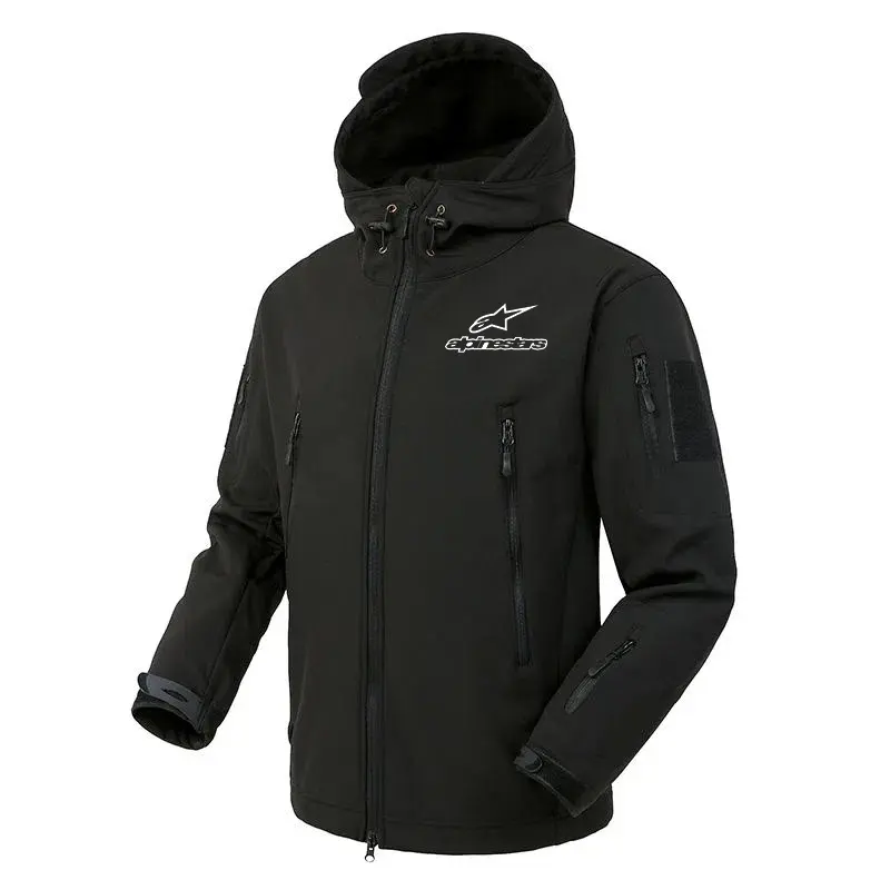 alpinestars Surfing Jacket Men's Windproof Sunproof Rainproof Sportswear Casual Trend Shark Leather Outdoor All-match