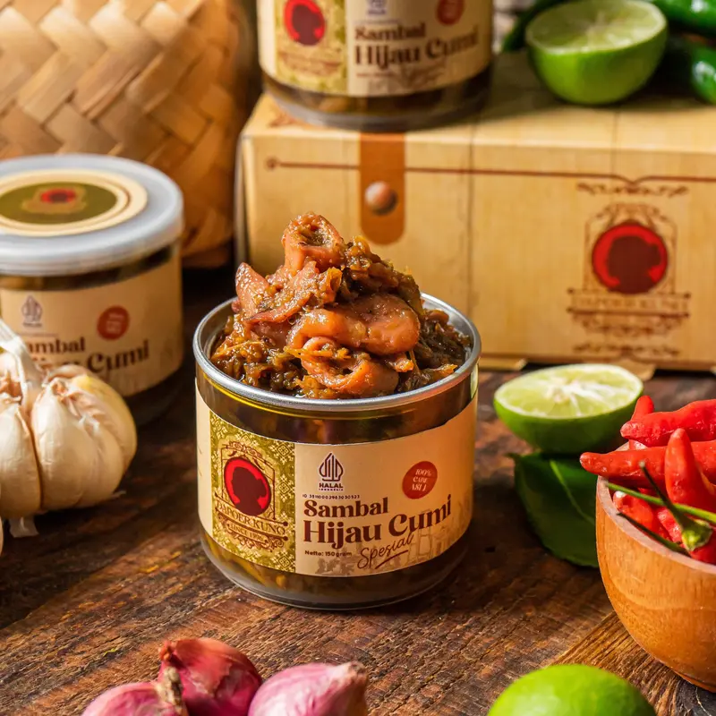Sambal Hijau Cumi Spesial DAPOER KUNO [150 Gram] Kaleng Food Makanan Masakan 3