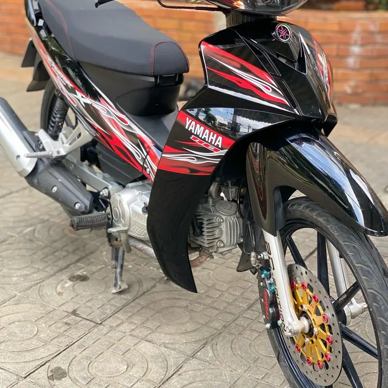 tem rời dán cho xe sirius lửa chữ spark đỏ đen in chất liệu decal trắng ,Nhãn Dán 7