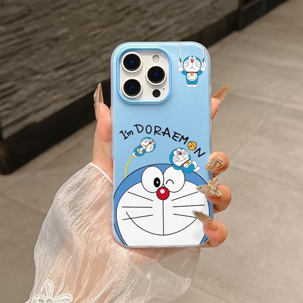 เคสโทรศัพท์ ดีไซน์การ์ตูนโดเรมอนน่ารัก สีฟ้า เหมาะสำหรับ OPPO/VIVO/SAMSUNG/APPLE/XIAOMI/REDMI RENO14