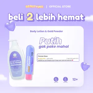 Bright Glow BODY LOTION JUMBO with UV Filter 750ml & Brightening Booster GOLD POWDER 25gram