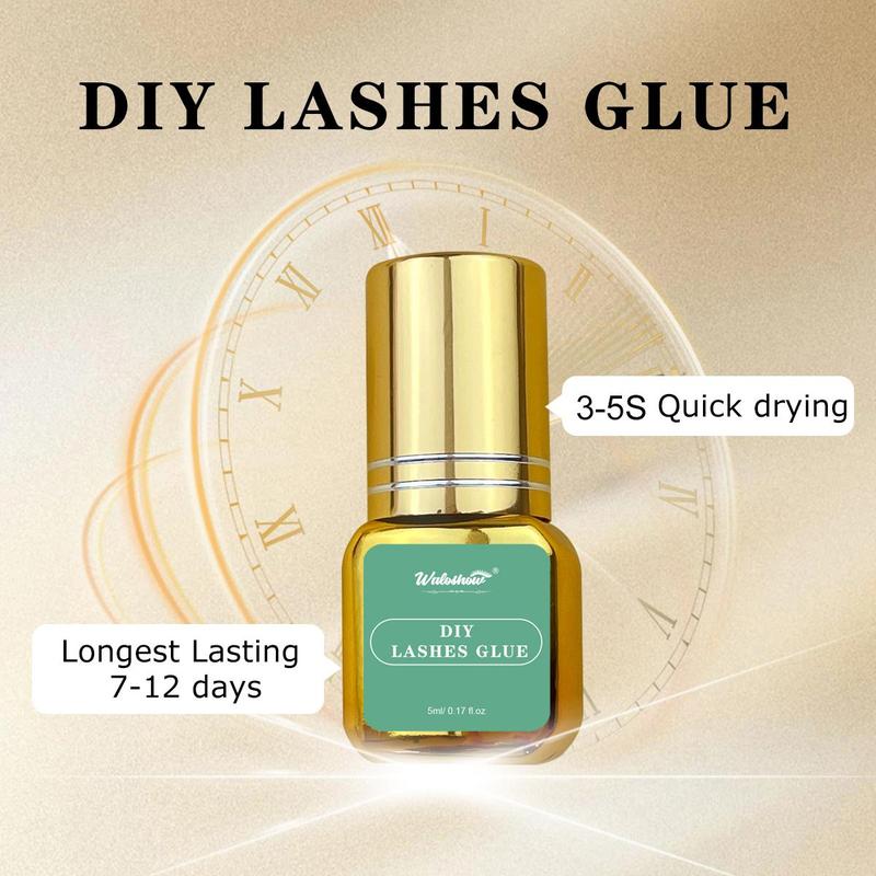 Product Introduction of Individual Cluster Lashes Glue, 1 Count DIY Lash Extension Glue, Sensitive Eyelash Extension Glue, Self Application Eyelash Adhesive 15