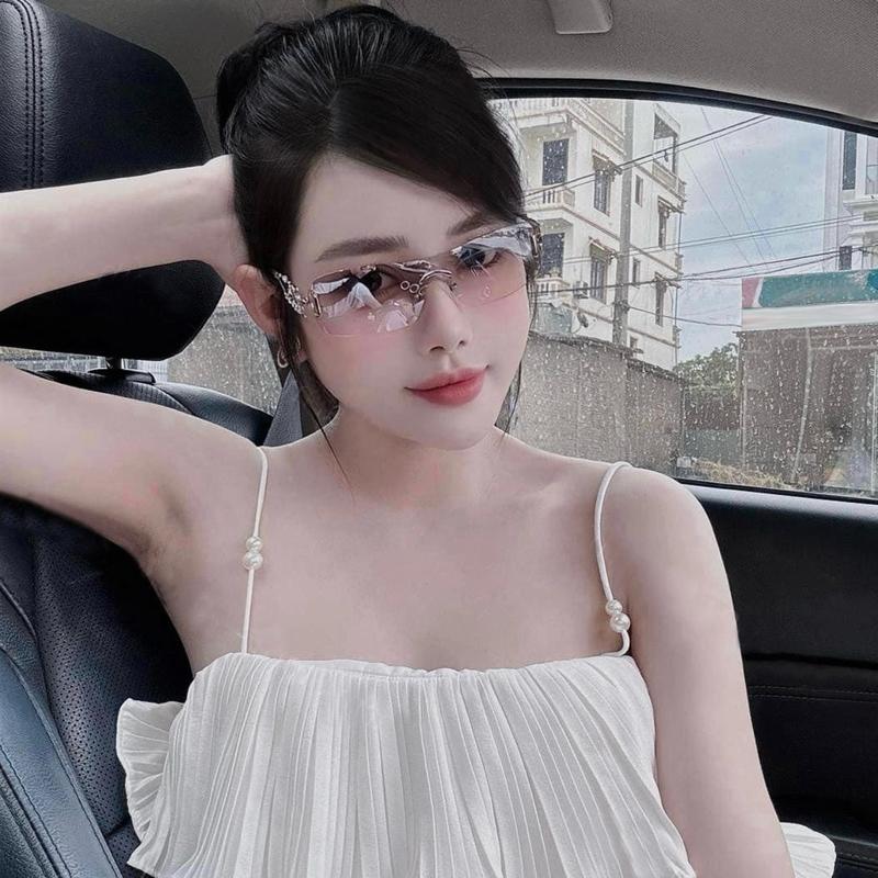Kính Hot girl sang chảnh - kính râm nữ chống ánh sáng xanh Kính Mắt Women