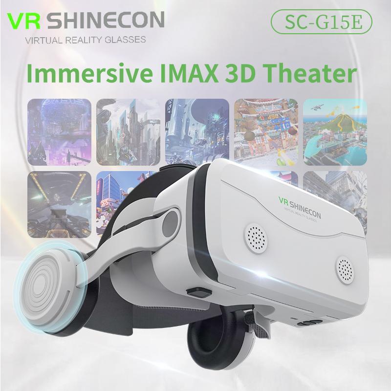 Universal VR Glasses, Cell Phone VR Headset with 3.5mm Headset Interface, 3D Glasses VR Game Machine, Home Games Consoles for Smartphone 4