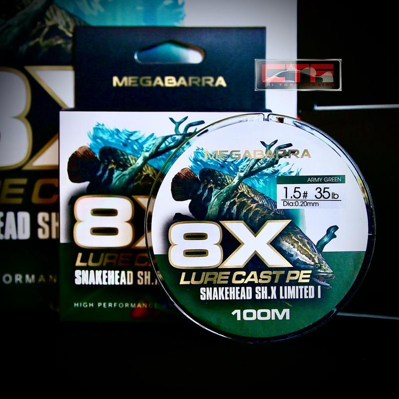 [ MEGABARRA ] TẶNG MỒI - DÂY CÂU CÁ PE 8X SNAKEHEAD SH.X LIMITED đi câu bắt cá fishing 7