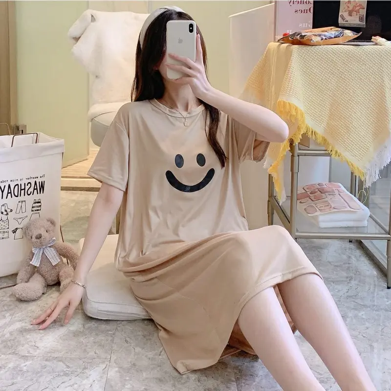 Daster Kaos Smile Piyama Daster Import Homewear Baju Tidur 0