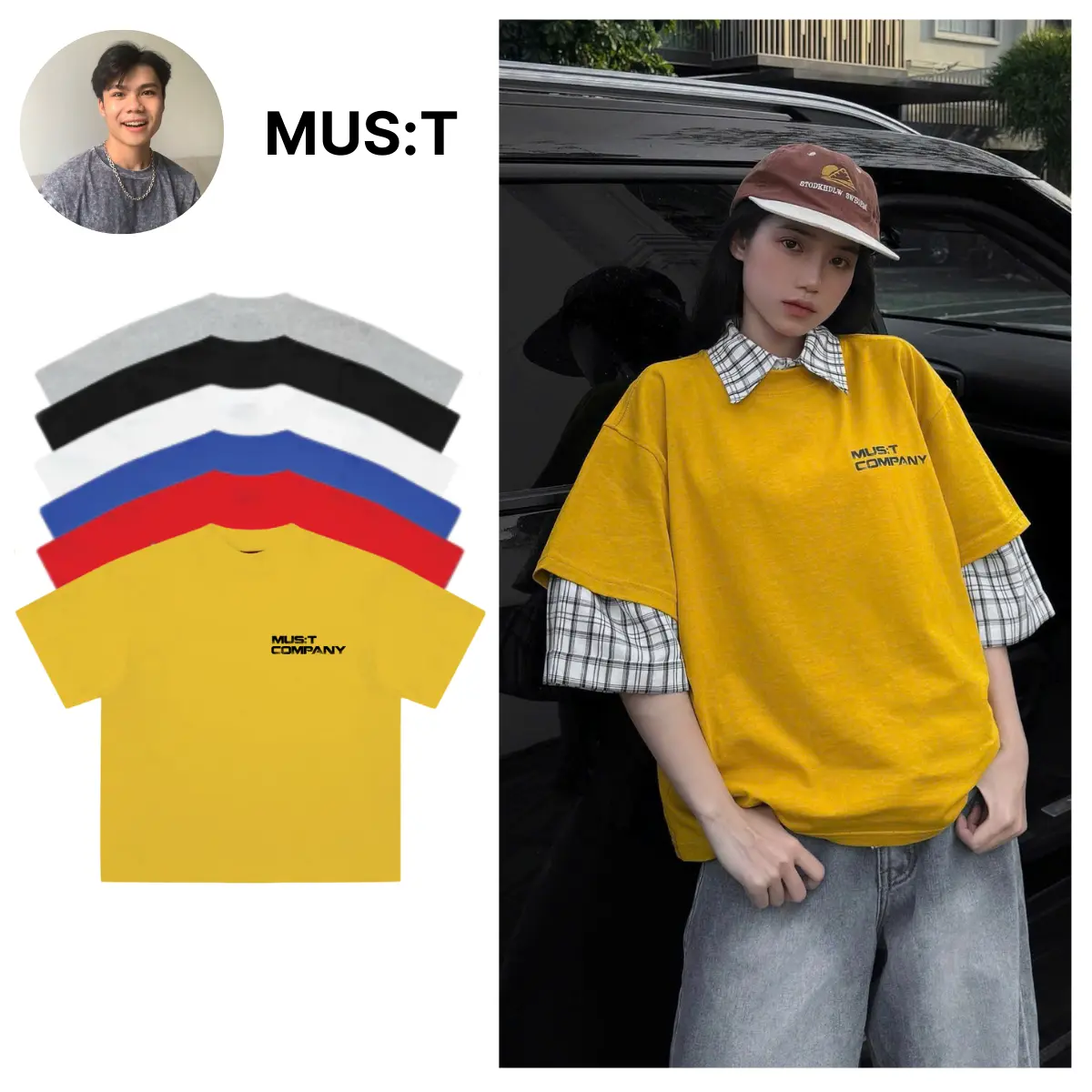 [Thành Đơn Giản] Áo thun Boxy Must Company, áo thun 100% cotton nam nữ unisex local brand nhiều màu
