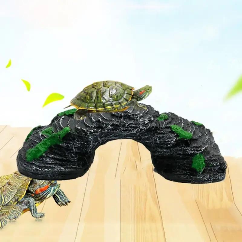 Turtle Base Design Pet Turtle base, creative fish tank decoration, landscape, resin ...
