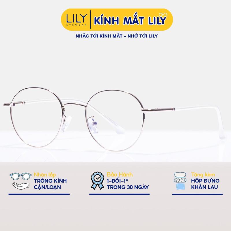 COMBO GỌNG TRÒN NHỎ 29120 + TRÒNG KÍNH CẬN LOẠN LILYEYEWEAR Mắt Kính Kính Mắt