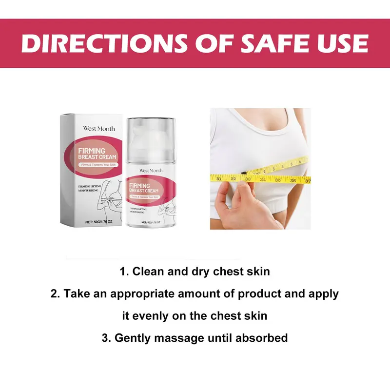 Firming Breast Cream, 1/2 Counts Moisturizing Breast Lotion, Breast Care Product for Women, Beauty & Personal Care Product for Daily Use 3
