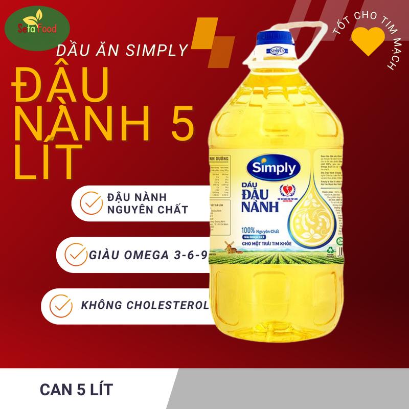 Dầu Ăn Simply Đậu Nành Can 5 Lít Sản Phẩm Thịnh Hành haidangdoo dầumỡ