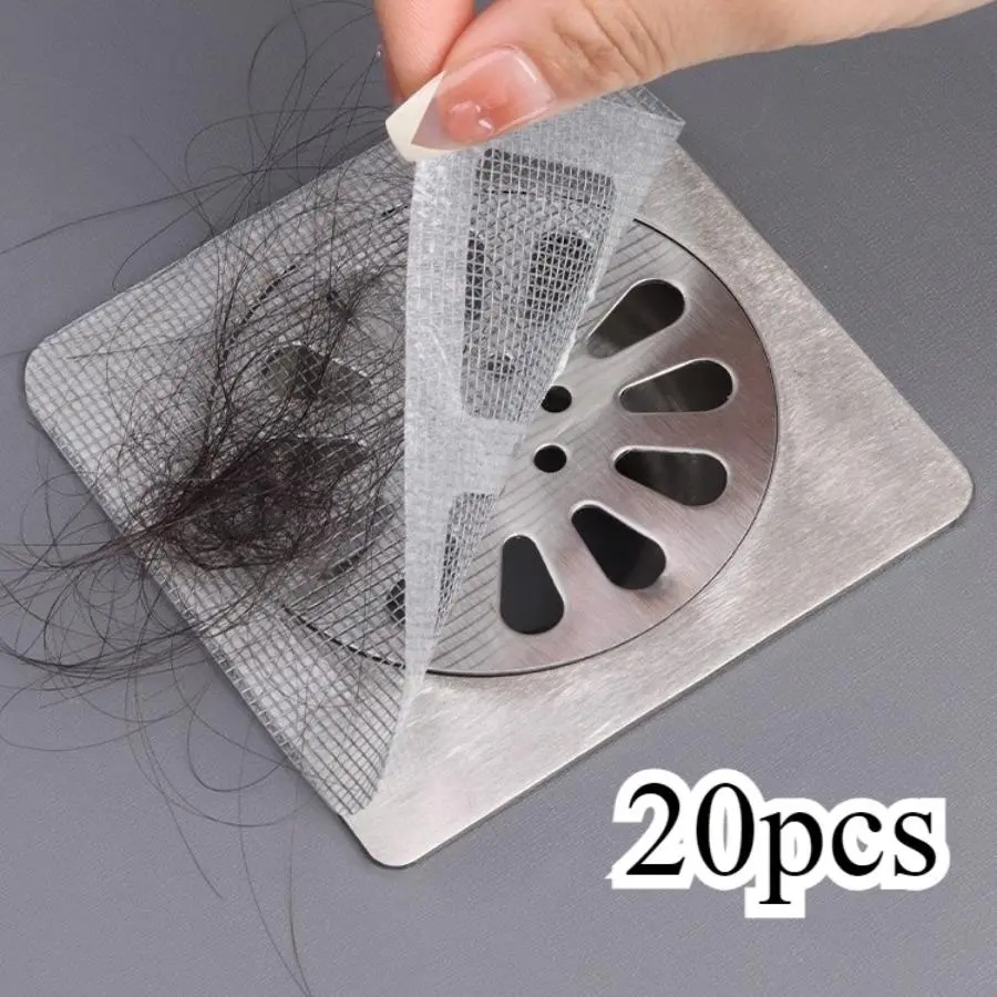 Premium Drain Filter, 2/20pcs Shower and Bathtub Hair Catcher - Easy To Install, Easy To Use Hair Stopper, Disposable Drain Filter for Sink and Laundry