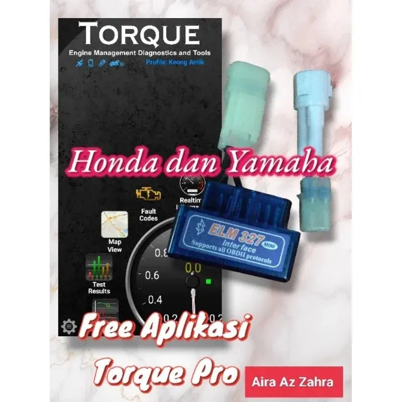 Paket Scanner Motor Injeksi Obd2 untuk motor injeksi Honda dan Yamaha 2