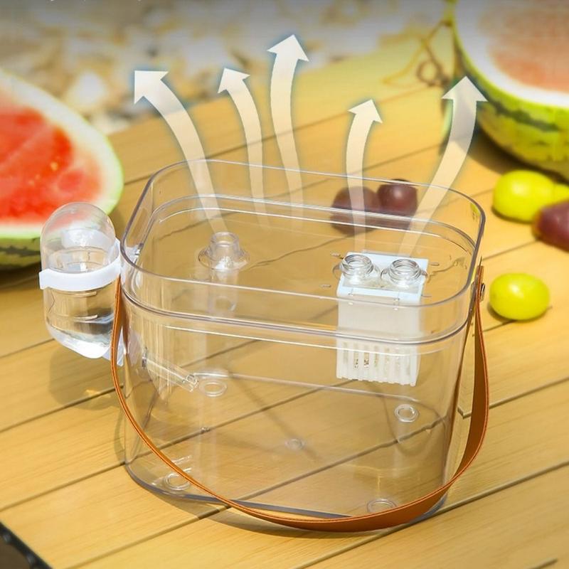 Product Introduction of New Transparent Hamster Cage with Handle Portable Durable Hamster Carrying Box Plastic Sturdy Hamster Outdoor Carrier Cage 12