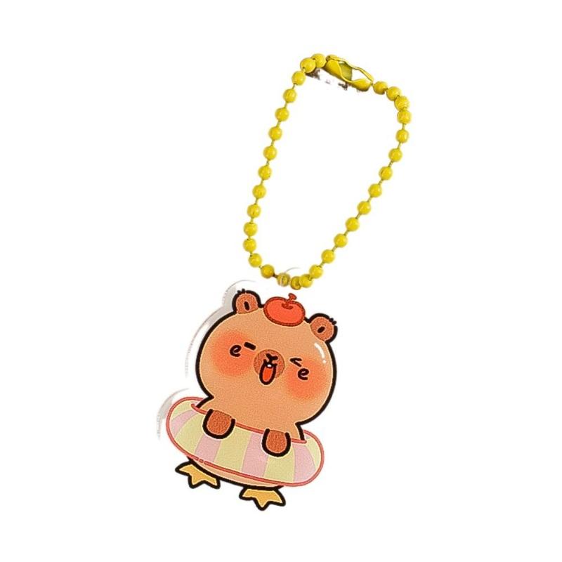 Dây Chuyền Chìa Khóa Capybara Đáng Yêu, Vip, Chất Liệu Acrylic, Móc Chìa Khóa Hoạt Hình, Phụ Kiện Túi Xách, Mặt Hàng Quà Tặng, Hàng Mới Về 7
