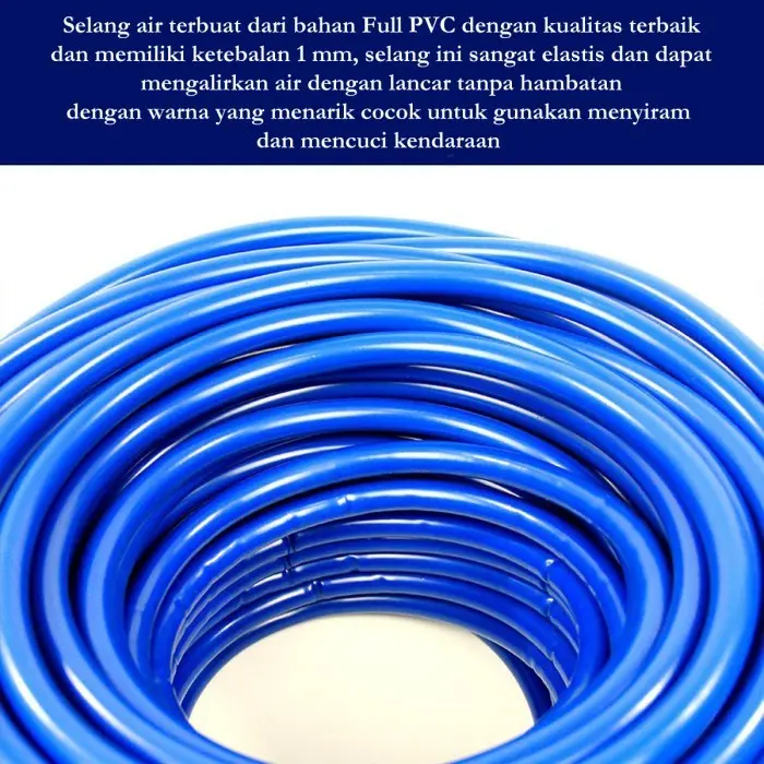 SELANG AIR TAMAN 1/2 5/8 3/4 INCH 5 METER 1 ROL ELASTIS DOP TEBAL ALAT SIRAN KEBUN CUCI MOBIL MOTOR COD 1